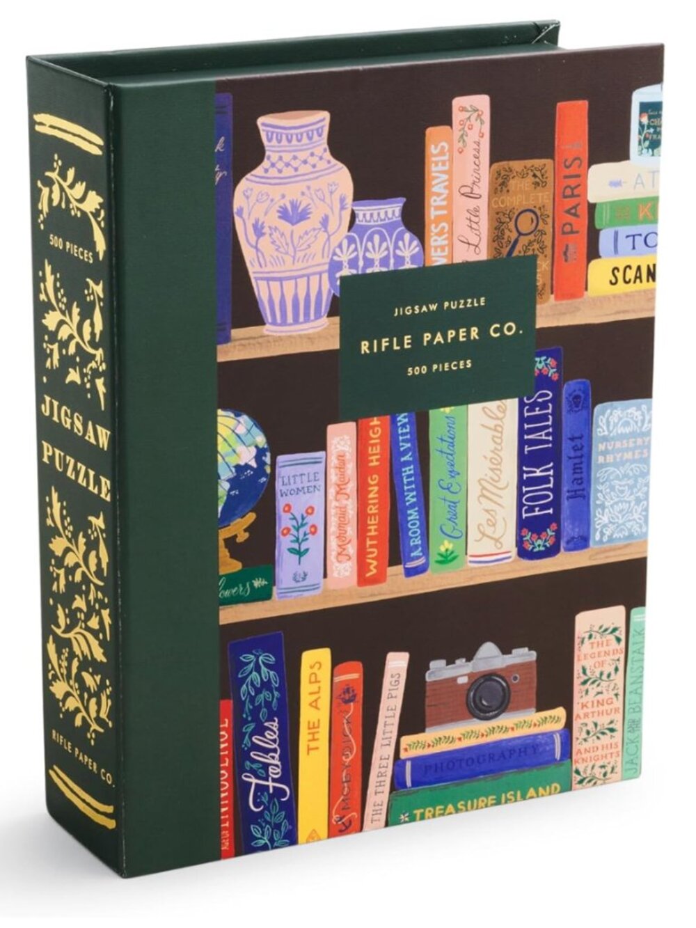 RIFLE PAPER CO. Jigsaw Puzzle 500 Pieces Gift Book Shelf Themed